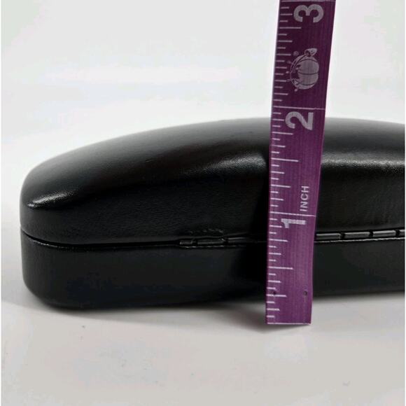 Coach Glasses Case New York Black Leather Hard Clamshell 6" - Picture 13 of 15